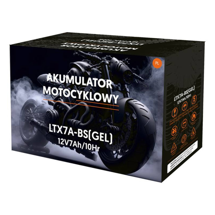 Gelová baterie Lamex, pro motocykly, 12V, 7Ah, LTX7A-BS