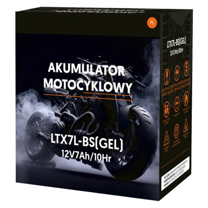Gelová baterie Lamex, motocyklová, 12V, 7Ah, LTX7L-BS