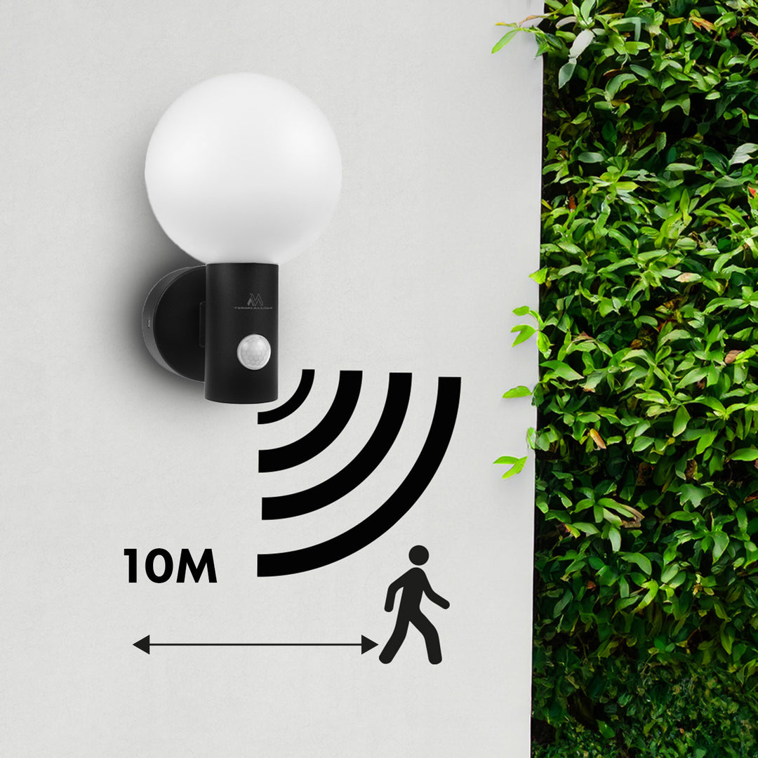 Senzor pohybu Maclean LED lampa, PIR senzor pohybu, černá, 15W, IP65, 1600lm, neutrální bílá (4000K) MCE515 B, 2 kusy