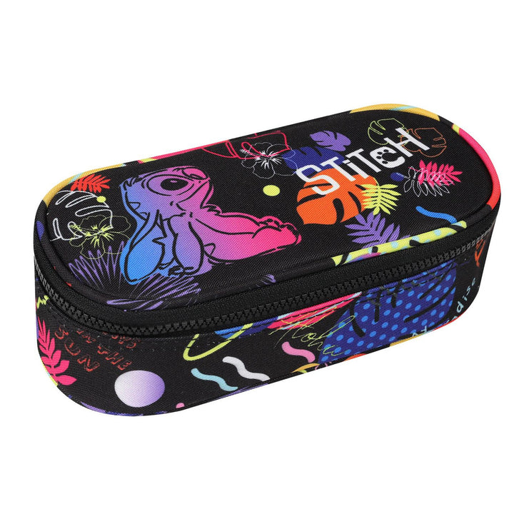 Coolpack Jerry DISNEY STITCH 19 L školní batoh černý + CoolPack Campus Disney Stitch oválný školní penál F062886