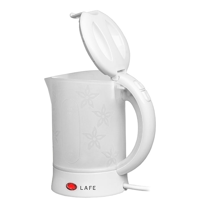 Rychlovarná konvice Lafe, turistická, 600 W, objem 0,6 l, 2 šálky, 2 lžíce, bílá, Scandi
