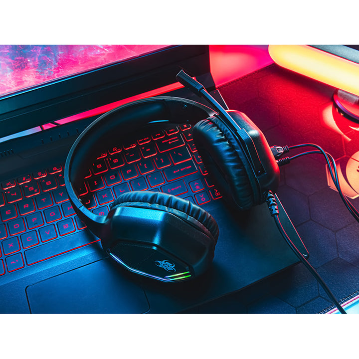 Herní sluchátka Tracer, podsvícení RGB, skládací mikrofon, Gamezone GZ X3
