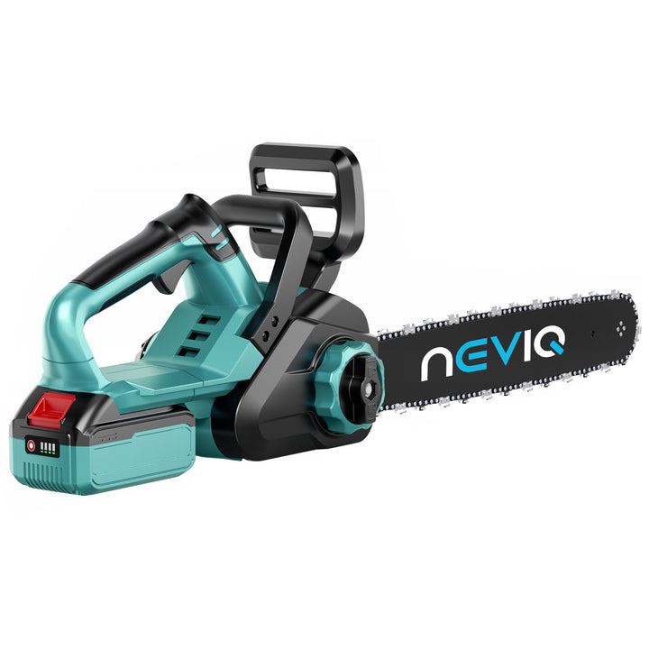 Akumulátorová řetězová pila NEVIQ, 12'' lišta, 1000 W, bezkartáčový motor, L12302