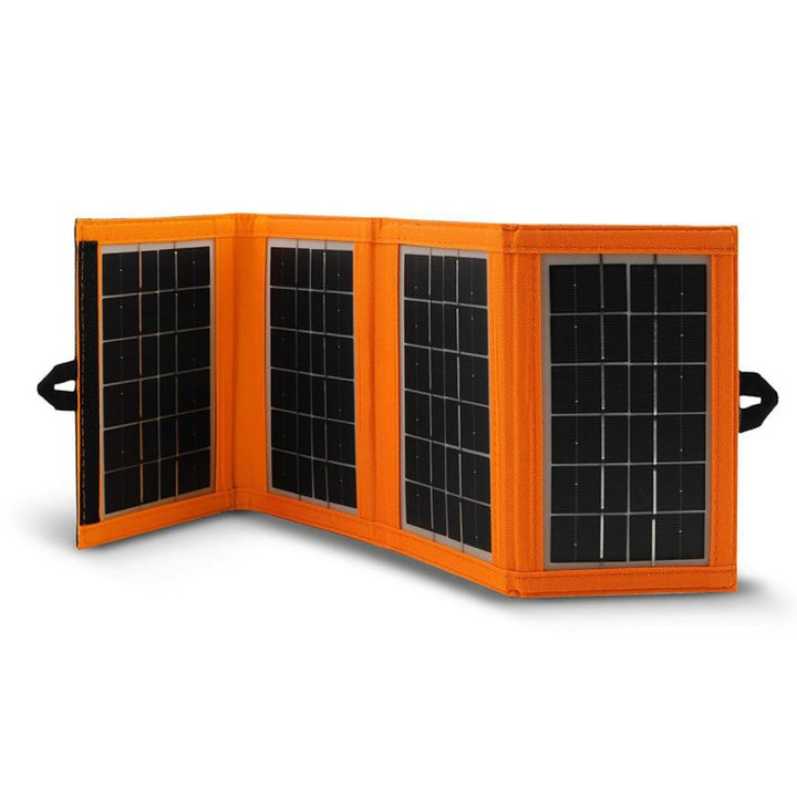 Solární panel, nabíječka, 6W, 1 port USB, černo-oranžový, A01