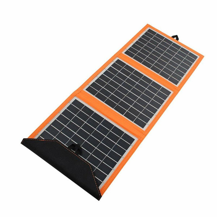Solární panel, nabíječka, 15 W, 1 port USB, černo-oranžový, A04
