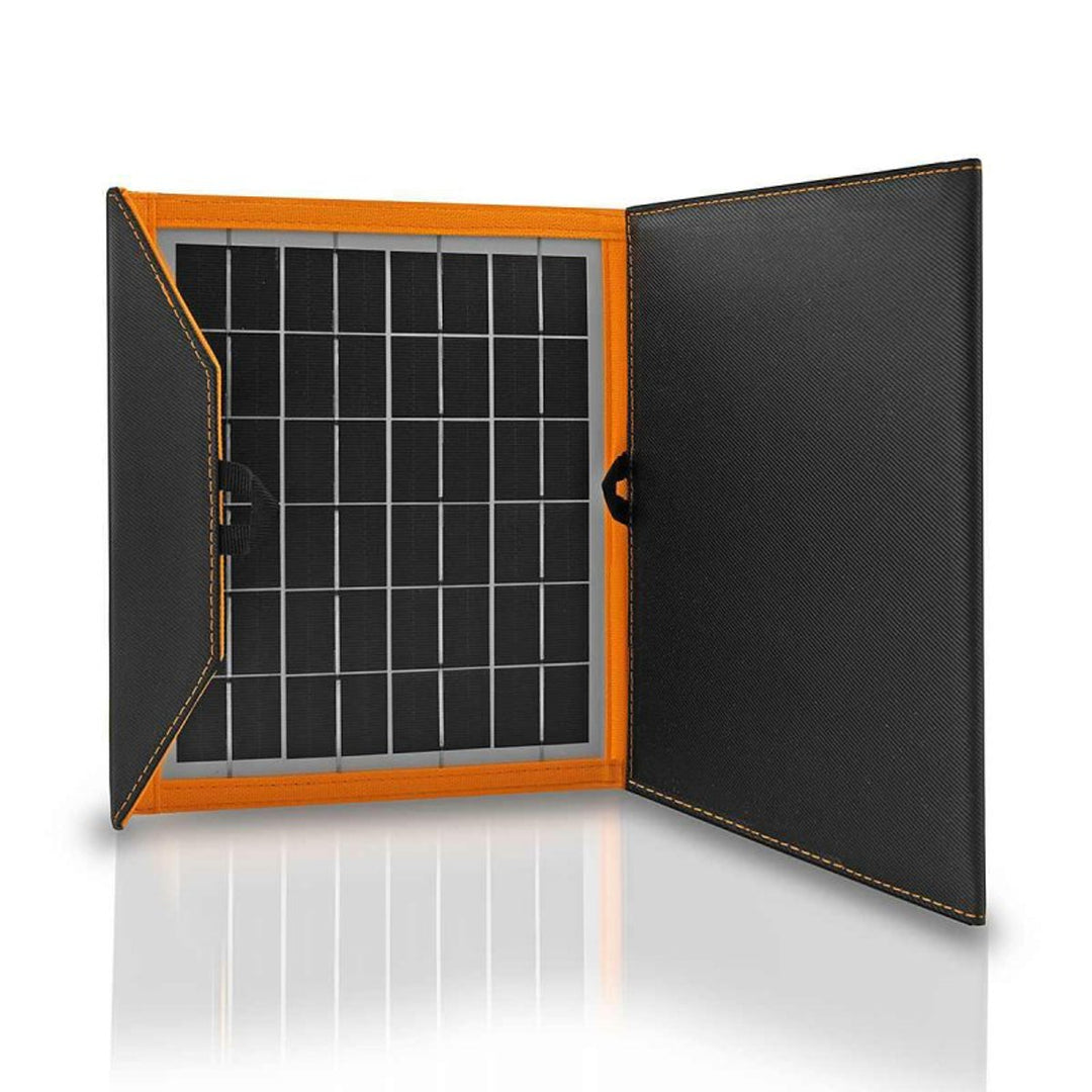 Solární panel, nabíječka, 15 W, 1 port USB, černo-oranžový, A04