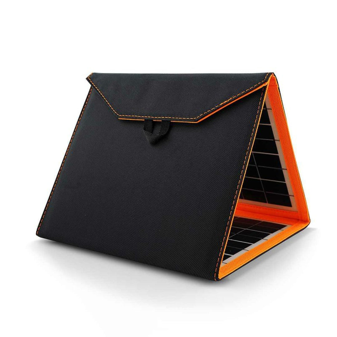 Solární panel, nabíječka, 15 W, 1 port USB, černo-oranžový, A04
