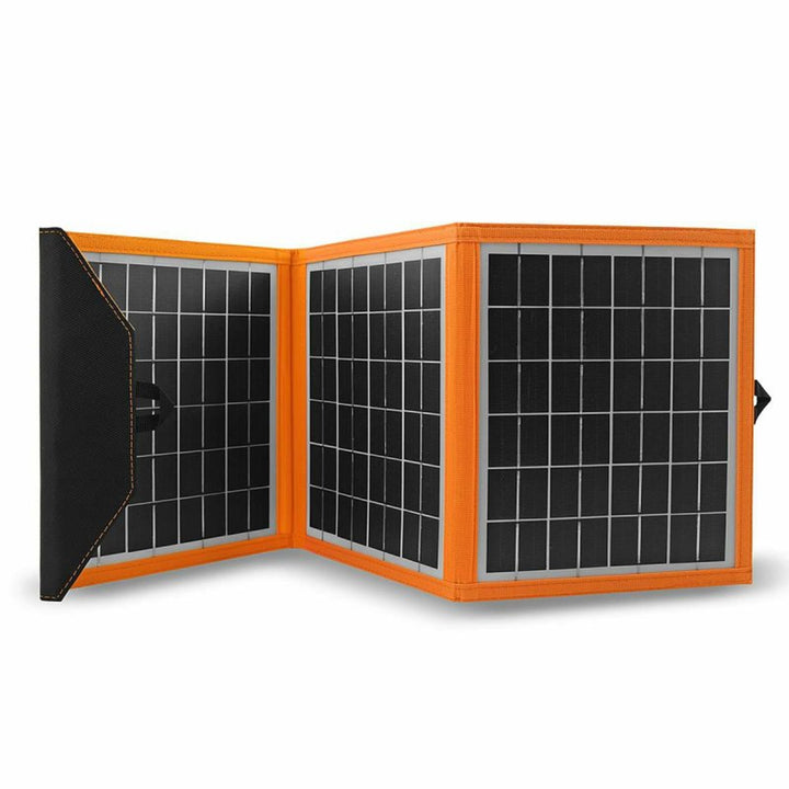 Solární panel, nabíječka, 15 W, 1 port USB, černo-oranžový, A04