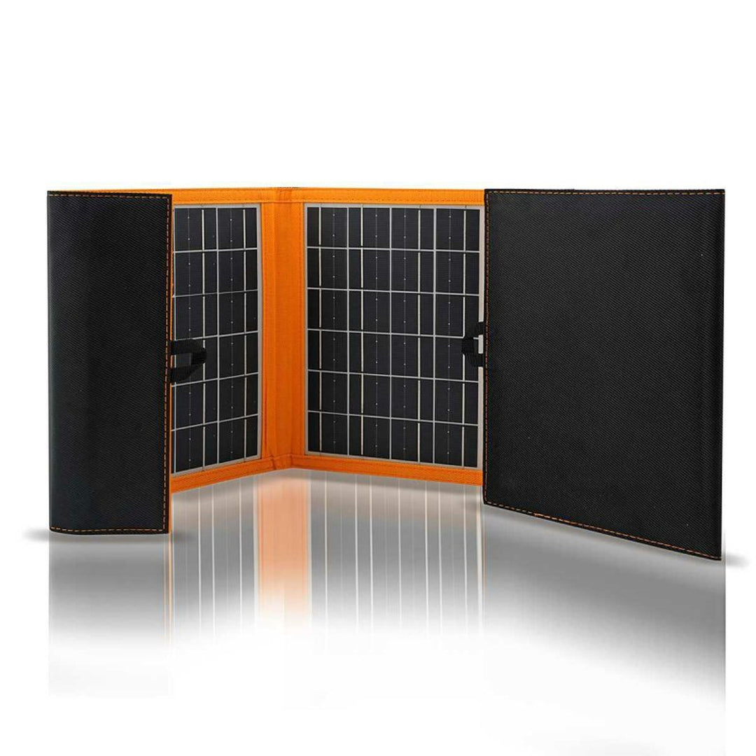 Solární panel, nabíječka, 20 W, 2 porty USB, černo-oranžový, A05