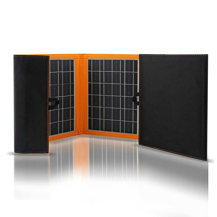 Solární panel, nabíječka, 20 W, 2 porty USB, černo-oranžový, A05