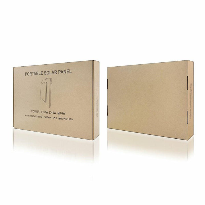 Solární panel, nabíječka, 60 W, 2 porty USB, černo-oranžový, A06
