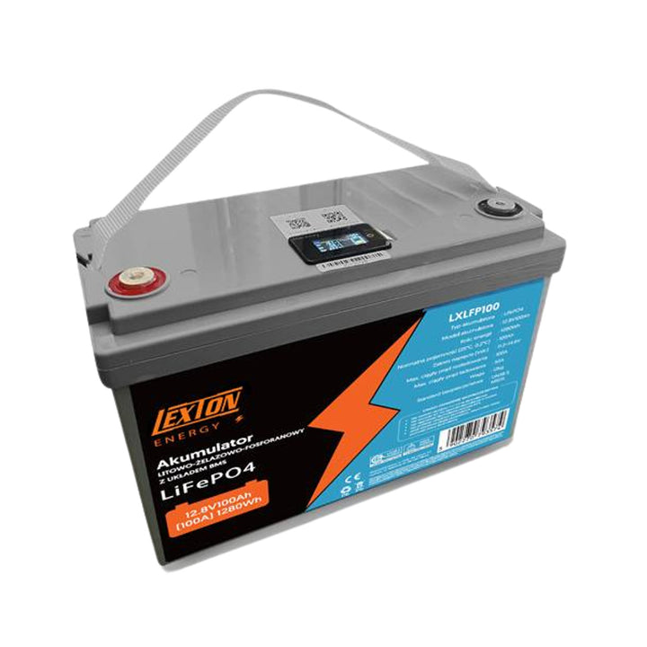 Baterie Lexton Lithium Iron Phosphate LiFePo4, s BMS, 12,8 V, 100 Ah, LXLFP100