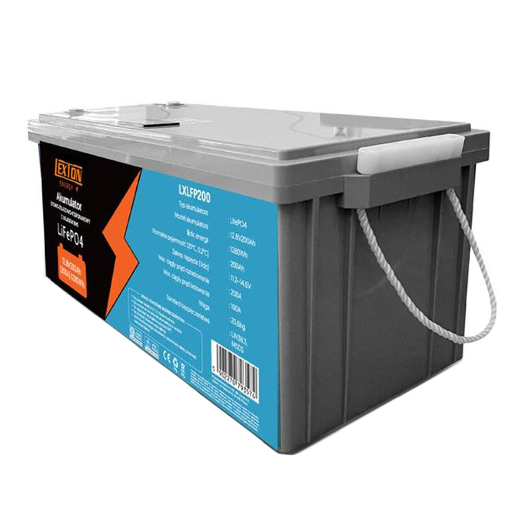 Lithium-železo-fosfátová baterie LiFePo4 Lexton, s BMS, 12,8 V, 200 Ah, LXLFP200