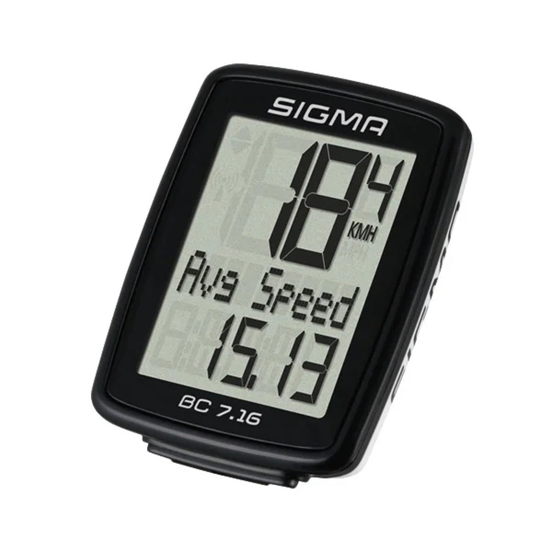 Počítadlo cyklů Sigma, kabelové, start/stop, třířádkový displej, BC 7.16