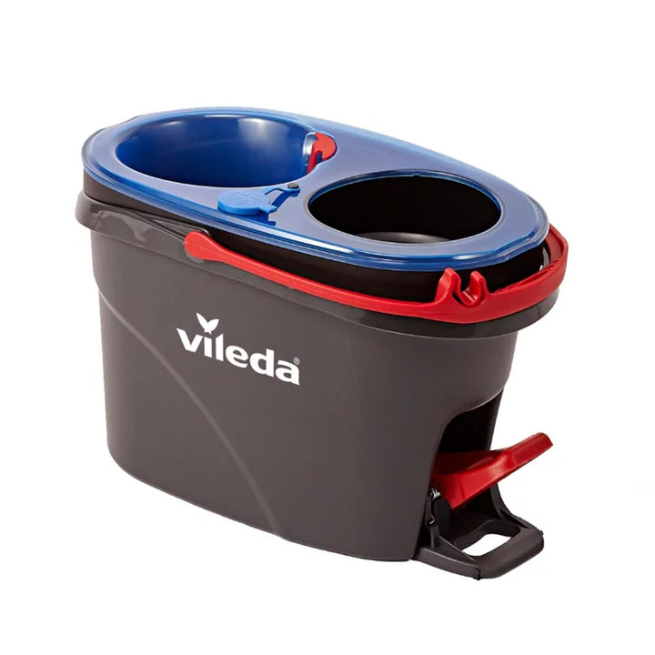 Rotační mop Vileda, dvoukomorový, odstředivý systém, sklopná tyč, snadné čištění rohů, turbo H2prO