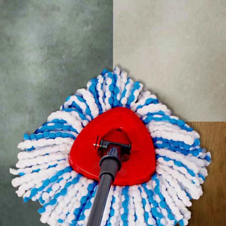 Rotační mop Vileda, dvoukomorový, odstředivý systém, sklopná tyč, snadné čištění rohů, turbo H2prO