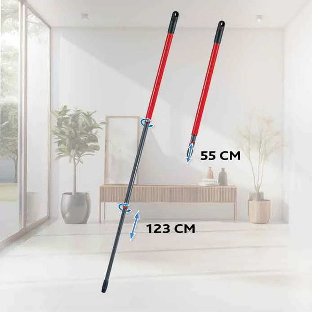 Rotační mop Vileda, dvoukomorový, odstředivý systém, sklopná tyč, snadné čištění rohů, turbo H2prO