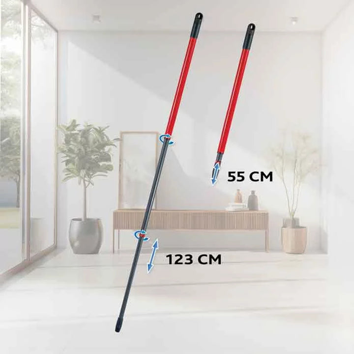 Rotační mop Vileda, dvoukomorový, odstředivý systém, sklopná tyč, snadné čištění rohů, turbo H2prO