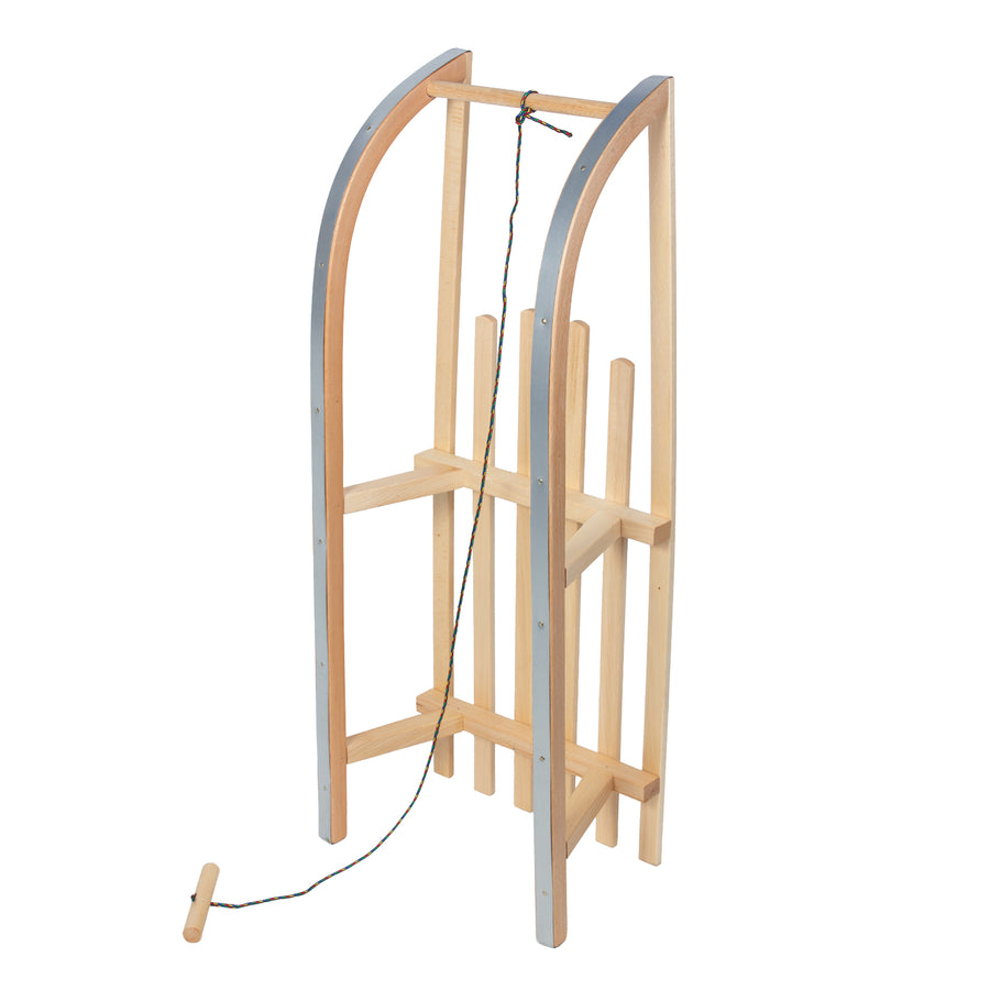 Dřevěné sáňky GreenBlue, klasické, s provázkem, do 100 kg, GB153