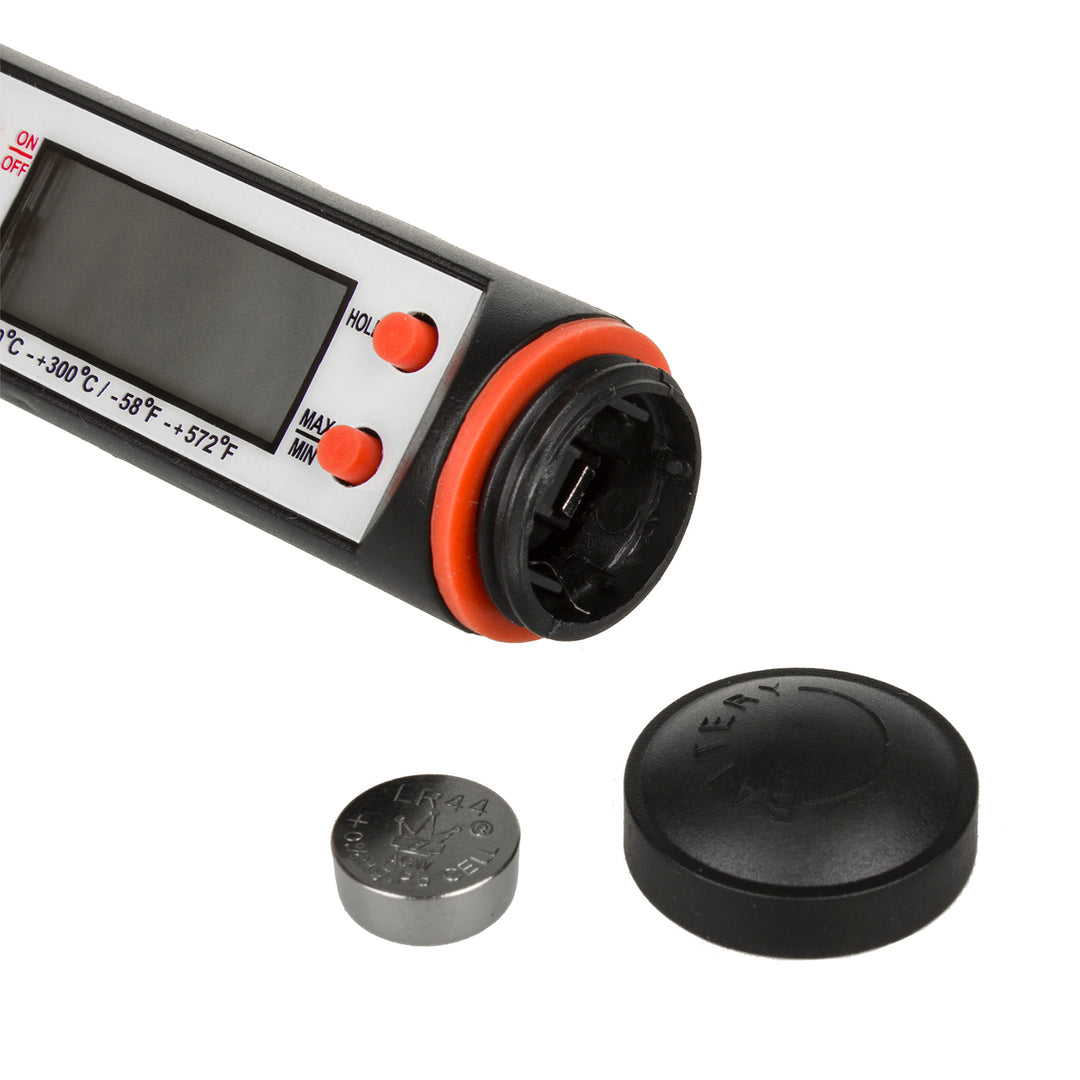 Potravinářský teploměr/sonda, zelenomodrý, délka sondy 15 cm, teplotní rozsah -50 °C až +300 °C, přesnost 0,1 °C, GB178, 3 ks.