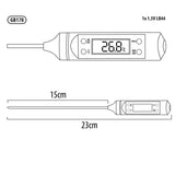 Potravinářský teploměr/sonda, zelenomodrý, délka sondy 15 cm, teplotní rozsah -50 °C až +300 °C, přesnost 0,1 °C, GB178, 3 ks.