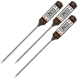 Potravinářský teploměr/sonda, zelenomodrý, délka sondy 15 cm, teplotní rozsah -50 °C až +300 °C, přesnost 0,1 °C, GB178, 3 ks.