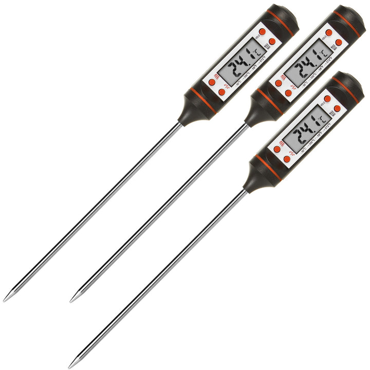Potravinářský teploměr/sonda, zelenomodrý, délka sondy 15 cm, teplotní rozsah -50 °C až +300 °C, přesnost 0,1 °C, GB178, 3 ks.