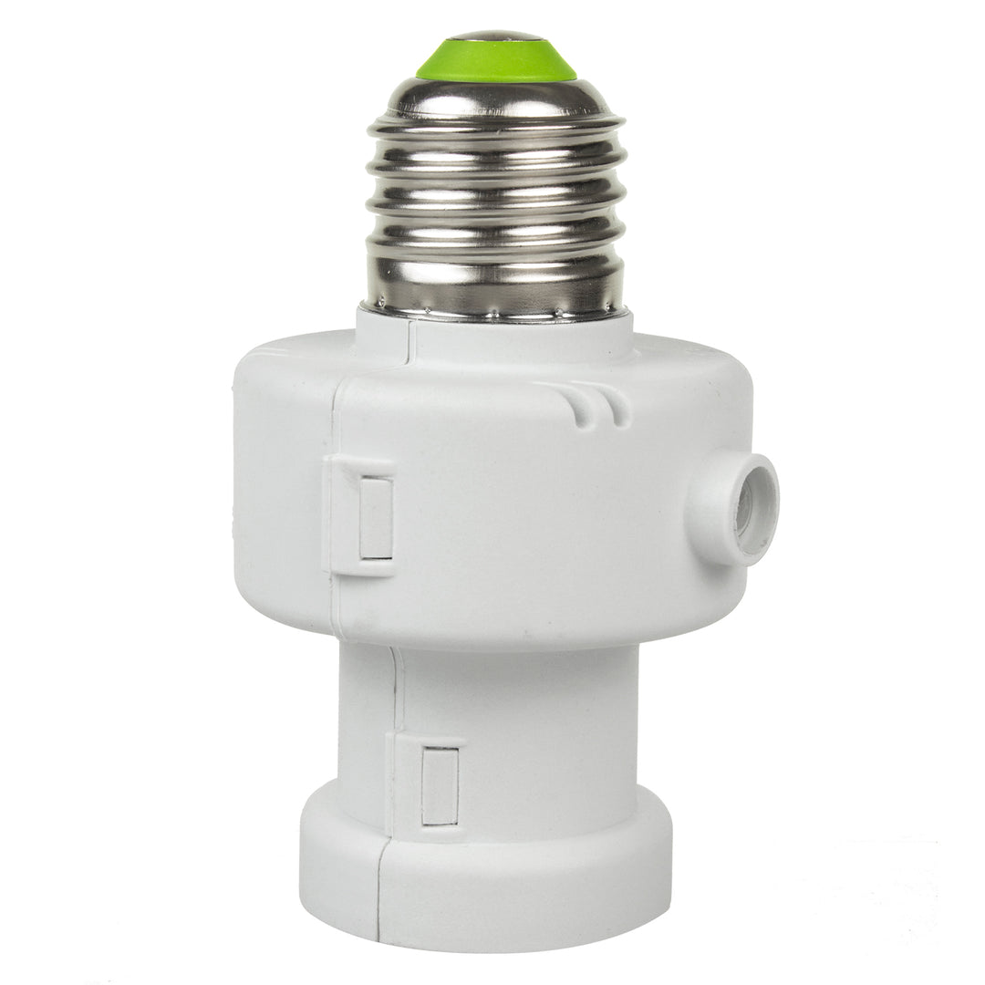 Objímka Maclean, E27, max. 100 W, se soumrakovým čidlem, časovač, bílá, MCE21W, 2 kusy