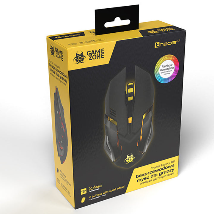 Herní myš Tracer, bezdrátová, 500mAh baterie, 3200 DPI, Gamezone Rocky RF Nano