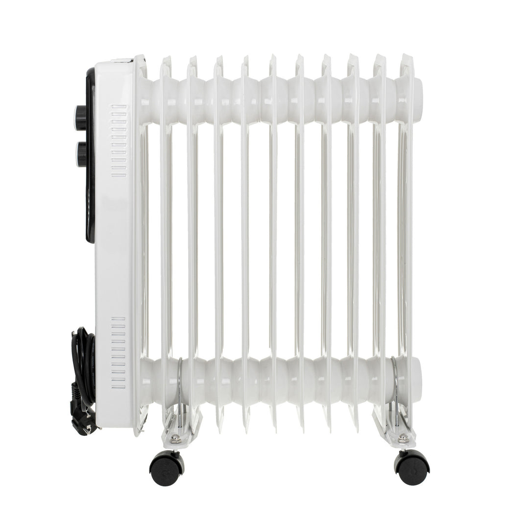 Olejové topení Adler, 11 žeber, výkon 2500 W, 3 stupně ohřevu, bílé, AD 7817