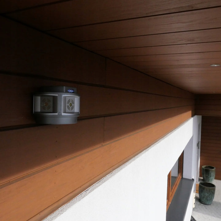 Bezdrátový odpuzovač kun a myší Viano, IP44, 4Ah Li-ion akumulátor, LED režim, Trio