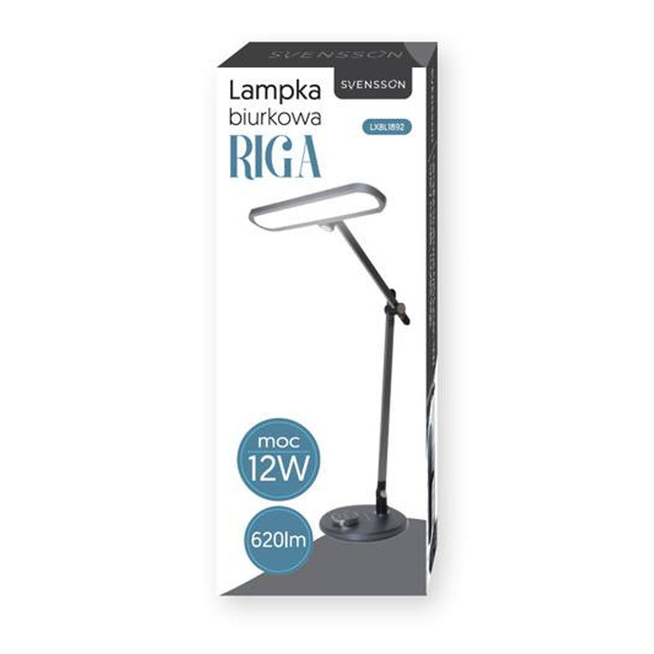 Kancelářská lampa Svensson, 620 lumenů, výkon 12 W, tři teploty světla, dotykový panel, LXBL1892