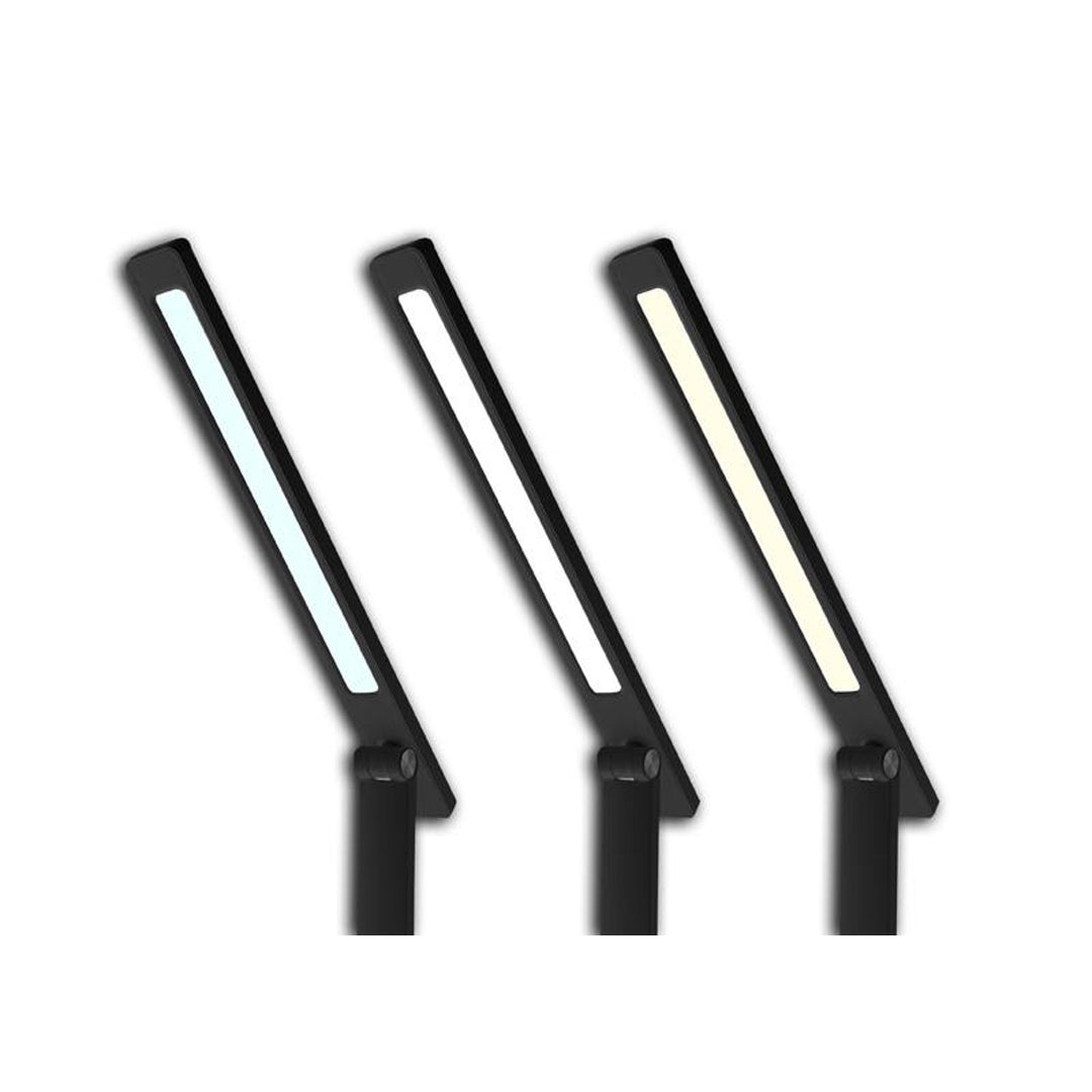 Kancelářská lampa LTC, LED 10 W, tři teploty světla, indukční nabíjení, dotykový panel, LXL0099C