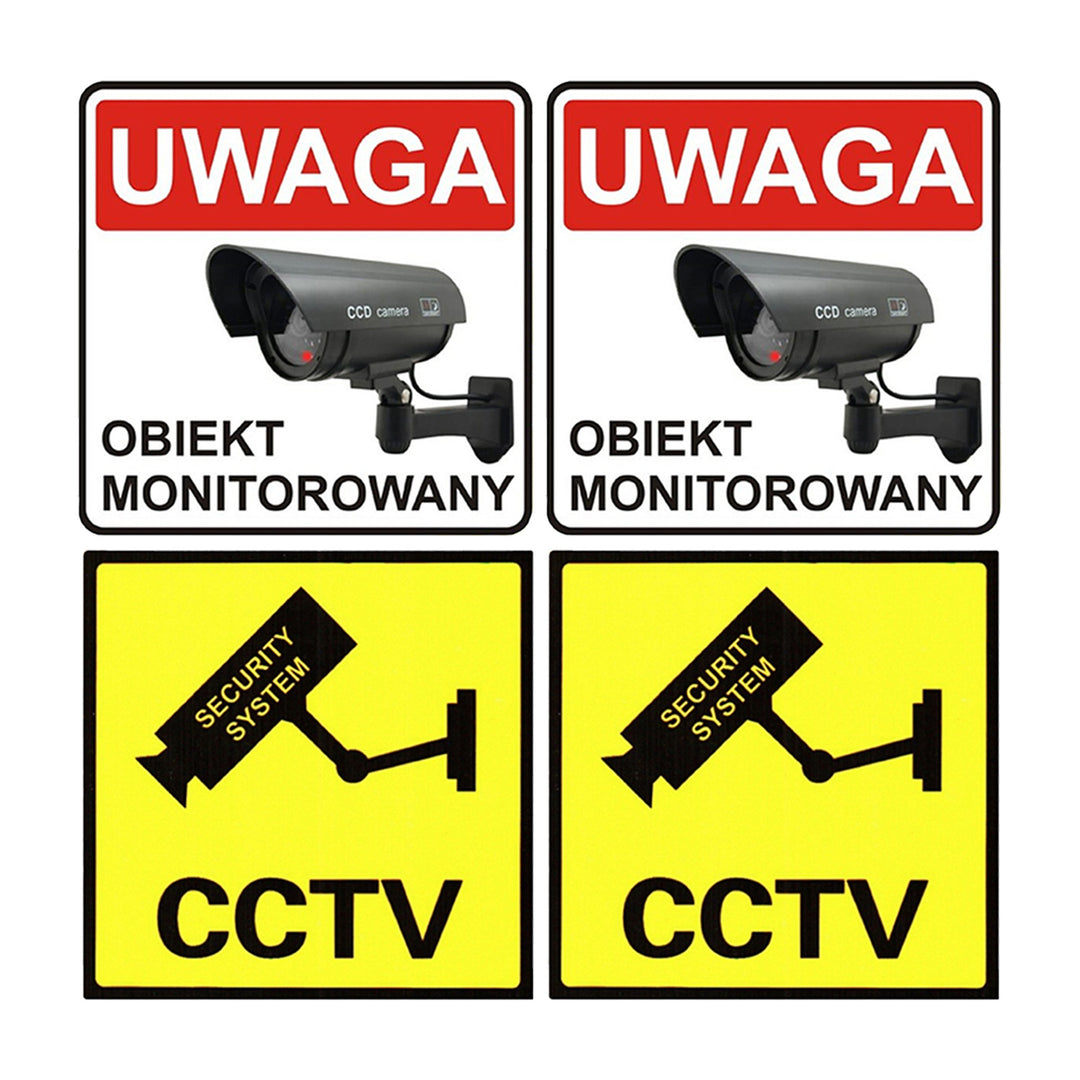 Sada dvou atrap tubusových kamer, IR LED diody, bílé, napájení 2xAA (není součástí balení), ABS, IR1800 WT