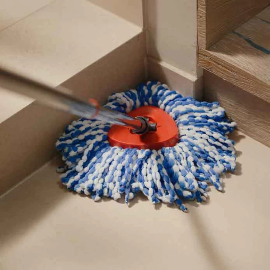 Rotační mop Vileda, dvoukomorový, odstředivý systém, skládací tyč, snadné čištění rohů, turbo H2prO + 2 náhradní náplně