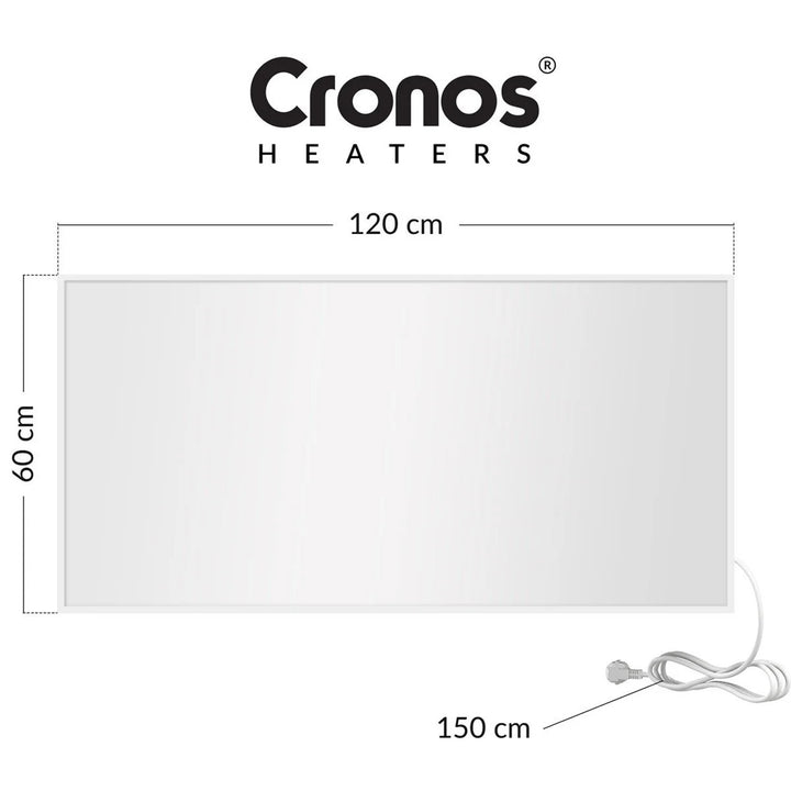 Infrazářič Cronos, 1000 W, matný povrch, ultratenký, Carbon P1000