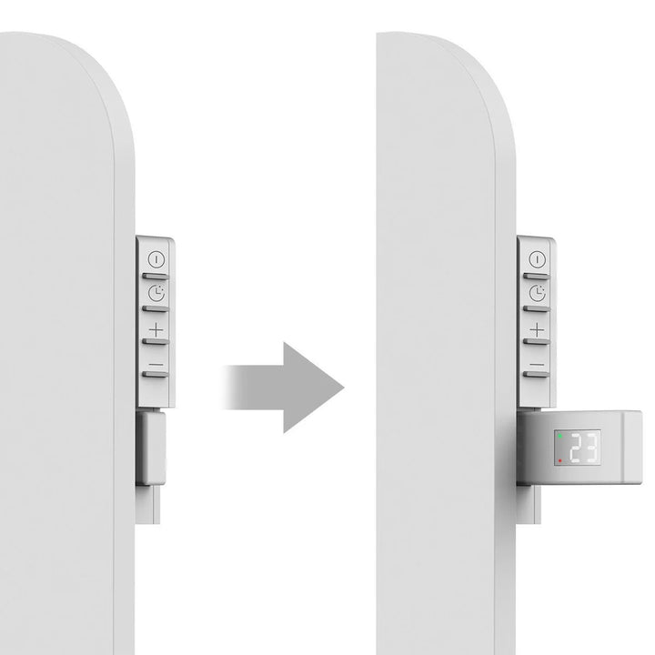 Infrazářič Cronos, 450 W, s termostatem a dálkovým ovládáním, nastavitelný od 10 °C do 50 °C, nízké energetické ztráty, Titanium CR-500