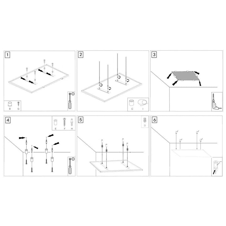 Stropní montážní sada pro sálavé trubkové ohřívače Cronos, délka kabelu 1 m, z nerezové oceli
