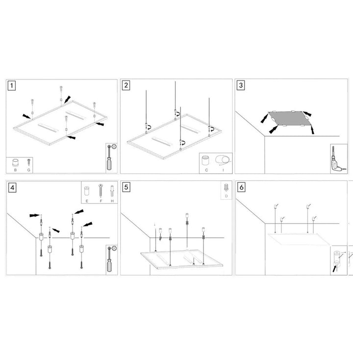Stropní montážní sada pro sálavé trubkové ohřívače Cronos, délka kabelu 1 m, z nerezové oceli