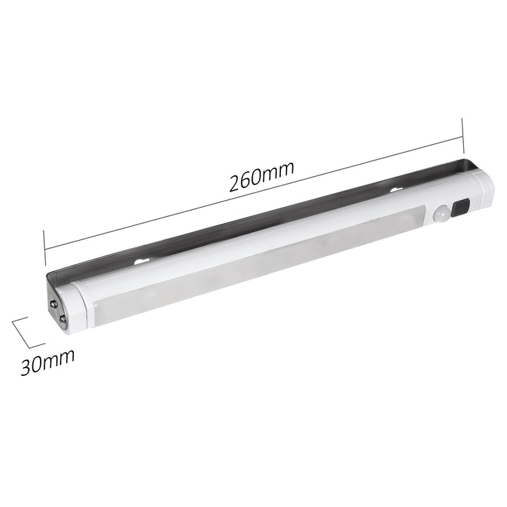 Kuchyňské svítidlo Maclean LED, pod skříňku 9 SMD, napájení bateriemi, PIR senzor zapnutí/vypnutí, MCE166 + 3x baterie Varta Industrial LR6/AA R-06