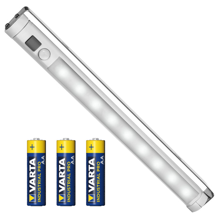 Kuchyňské svítidlo Maclean LED, pod skříňku 9 SMD, napájení bateriemi, PIR senzor zapnutí/vypnutí, MCE166 + 3x baterie Varta Industrial LR6/AA R-06
