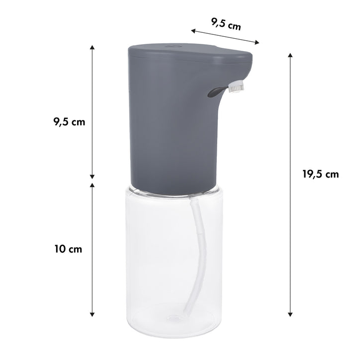 Automatický dávkovač Promedix, zásobník na tekutá mýdla, dezinfekční prostředky, 300 ml, šedý, PR-540 GR + 4 baterie Varta Industrial AA