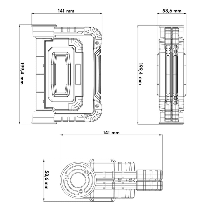 Pracovní lampa Maclean LED COB, 300 lm, 3 režimy svícení, barevná teplota 6500K, MCE439 + 4x baterie Varta Industrial AA