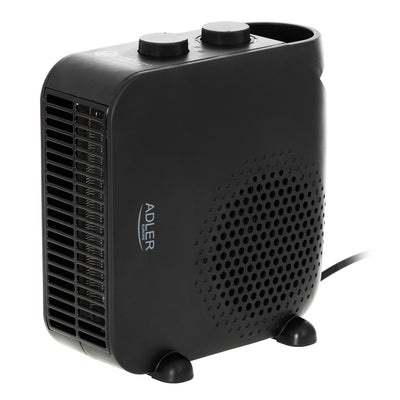 Adler ohřívač s ventilátorem, 2 stupně výkonu, max. 2000W, termostat, černá, AD 7725