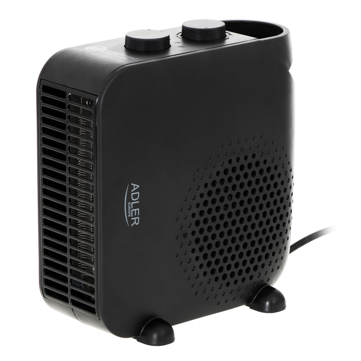 Adler ohřívač s ventilátorem, 2 stupně výkonu, max. 2000W, termostat, černá, AD 7725