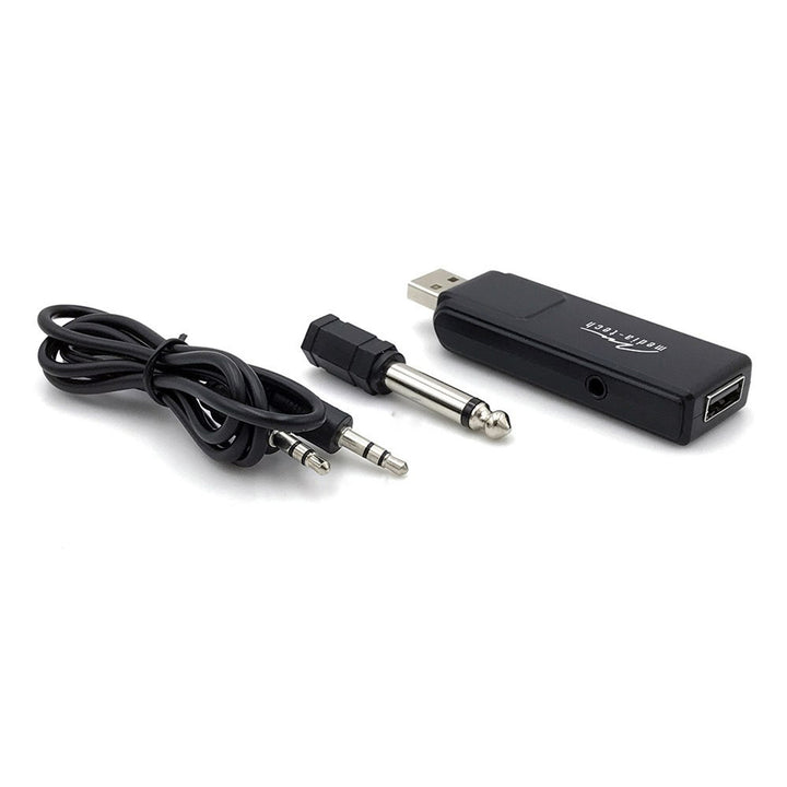 Dva bezdrátové mikrofony s přijímačem USB pro reproduktor s funkcí karaoke, Mediatech MT395
