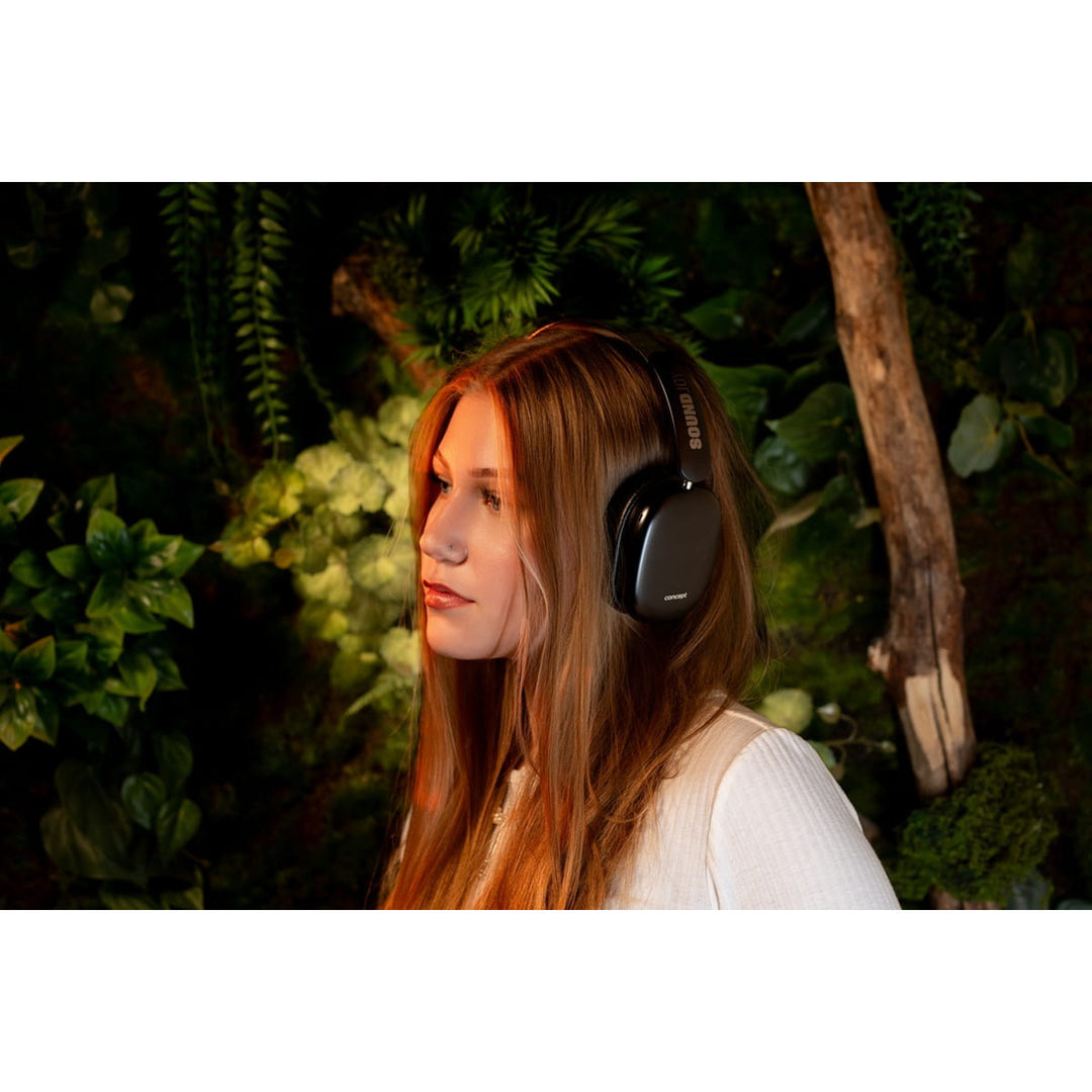 Bezdrátová sluchátka do uší Concept SoundJoy, výdrž až 70 hodin přehrávání, Bluetooth 5.4, rychlé nabíjení, aktivní potlačení hluku až 33 dB, černá, HS4060