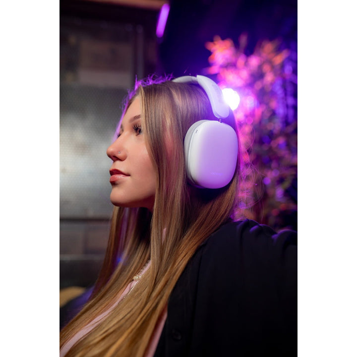 Bezdrátová sluchátka do uší Concept SoundJoy, výdrž až 70 hodin přehrávání, Bluetooth 5.4, rychlé nabíjení, aktivní potlačení hluku až 33 dB, bílá, HS4061