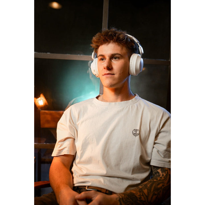 Bezdrátová sluchátka do uší Concept SoundJoy, výdrž až 45 hodin přehrávání, Bluetooth 6.0, rychlé nabíjení, aktivní potlačení hluku až 18 dB, bílá, HS4081