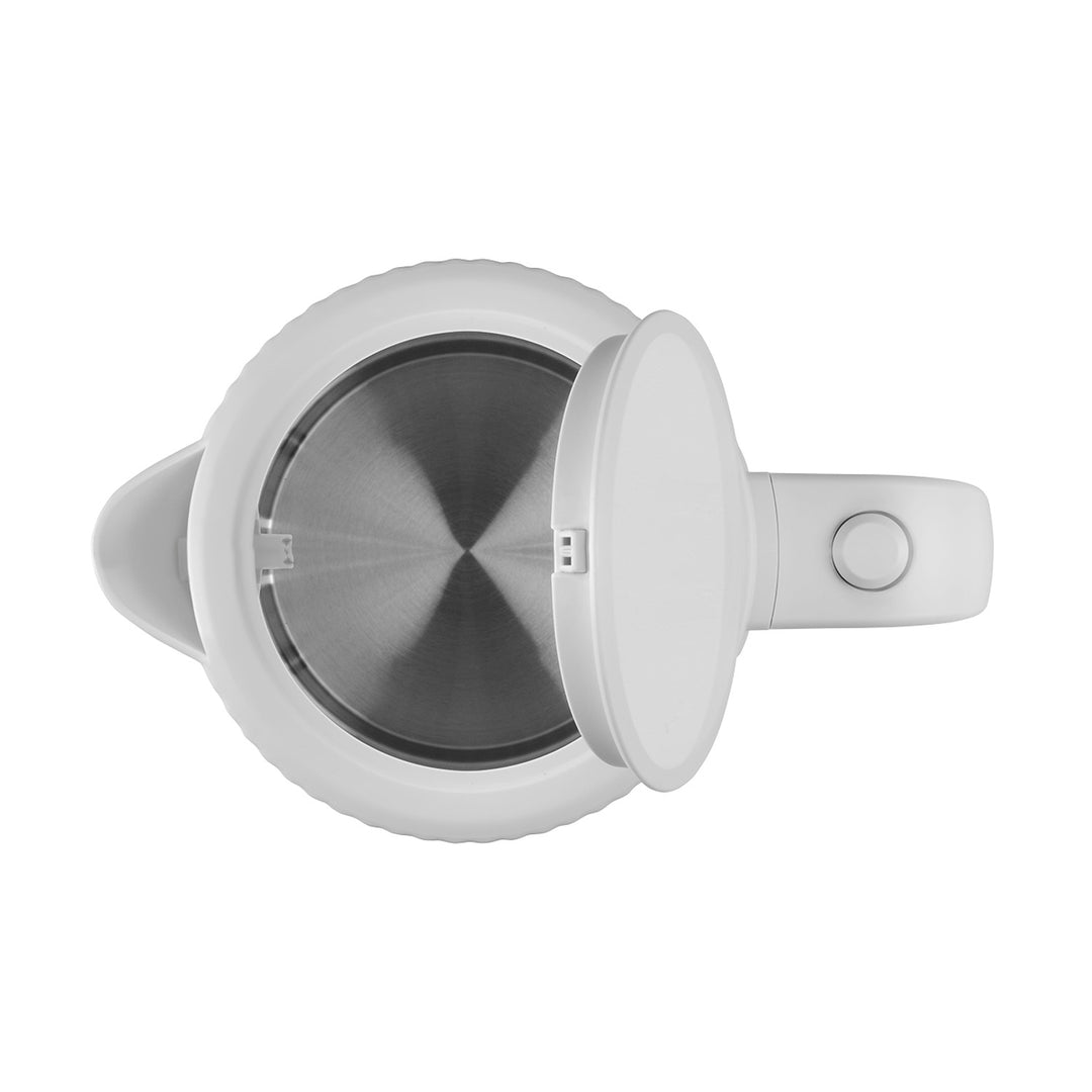 Plastová rychlovarná konvice Concept, 1,7 l, drážkovaný design, trojitý bezpečnostní systém, filtr proti usazeninám, ukazatel hladiny vody, bílá, RK2390